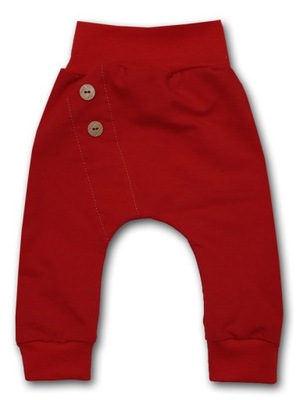 Spodnie eleganckie z guzikiem czerwone 74