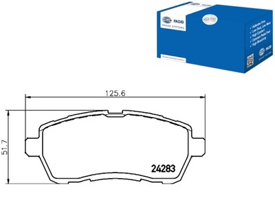 HELLA PAGID КОЛОДКИ ТОРМОЗНЫЕ 1676630 1848518 15502