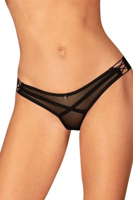 OBSESSIVE Figi stringi Roxelia czarne M/L