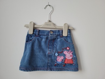 MOTHERCARE jeansowa spódnica Świnka Peppa Pig 92