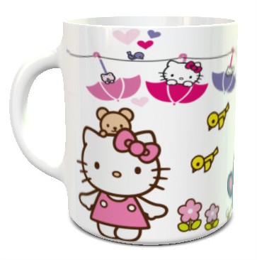 Kubek do herbaty dla dzieci z kotkiem Hello Kitty