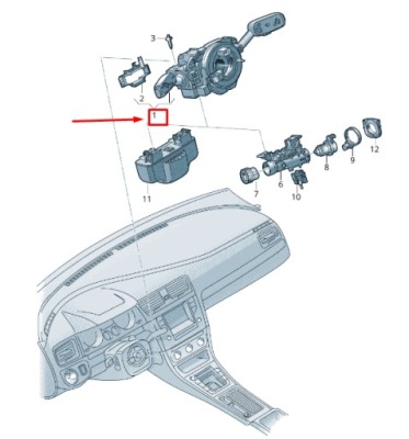 Vw touran 5t руль колонка combination switch 5q1953507bnigi фото №1