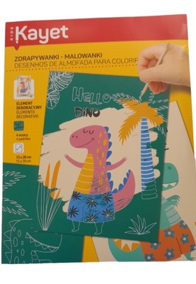 KAYET KIDS ZDRAPYWANKI MALOWANKI DINOZAUR