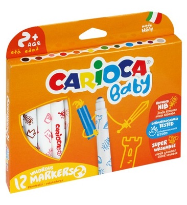 Pisaki Super Baby CARIOCA 12 kol. dla dzieci 2+