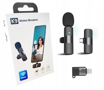 BEZPRZEWODOWY MIKROFON KRAWATOWY USB-C ANDROID IOS