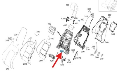 Рама спинка mercedes c klasa coupe w205 фото №1
