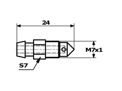 ODPOWIETRZNIK HAMULCA M7X1 L-21,7 PEUGEOT FORD (1SZT)