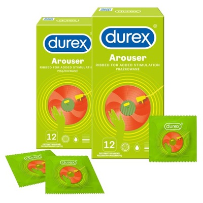 DUREX prezerwatywy Arouser 24 prążkowane ZESTAW