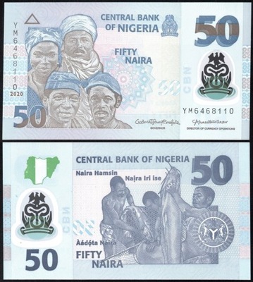 $ Nigeria 50 NAIRA P-40j UNC 2020