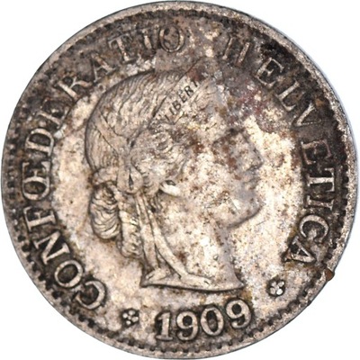 Moneta, Szwajcaria, 5 Rappen, 1909