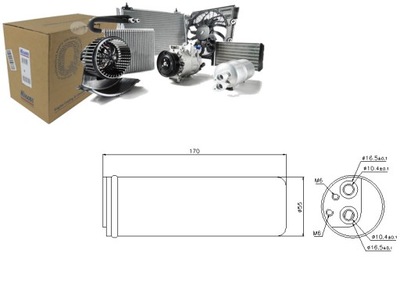 DESHUMECTADOR DE ACONDICIONADOR CHEVROLET CORSA OPEL COMBO C  