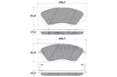 TOMEX BRAKES ZAPATAS DE FRENADO HYUNDAI SANTA FE 06-  