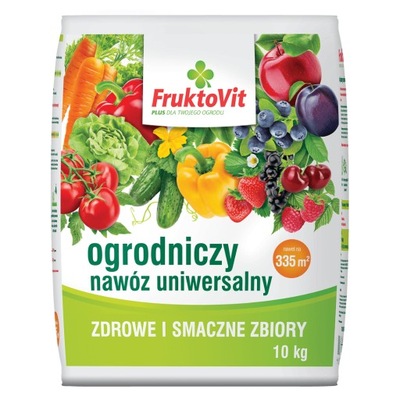 Nawóz uniwersalny ogrodniczy FruktoVit Plus 10 kg Wydajny na ponad 300m2