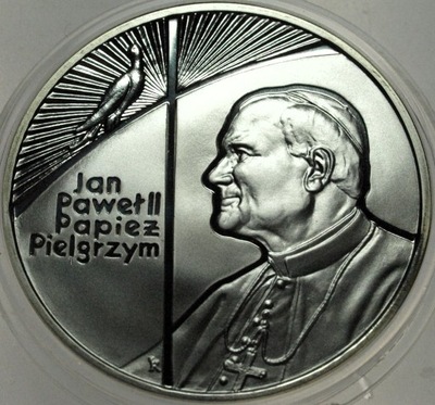 10 zł złotych 1999 Jan Paweł II Papież Pielgrzym SREBRO