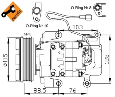 COMPRESOR DE ACONDICIONADOR MAZDA 3, 5 1.8/2.0  