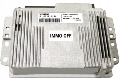 ECU RENAULT 2.0 S113717101D HOM7700868299 IMMO OFF