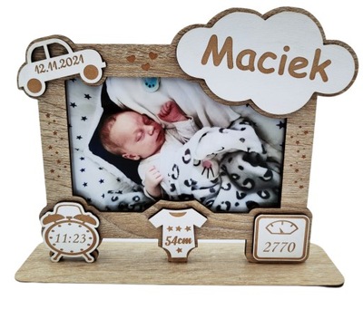 Ramka na zdjęcie,metryczka 3D, grawer