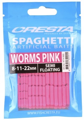 Cresta Spaghetti Worms Sztuczne Robaki Pink