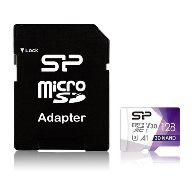 Karta pamięci Silicon Power microSDXC Superior Pro 128GB V30 UHS-1 U3 A1 +