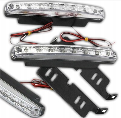 Лампи світло do рух dziennej led drl 2x 16cm 8 led накладки кронштейн автоматична коробка передач фото №1