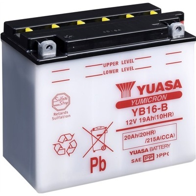 BATERÍA YUASA YB16-B 20AH 215A 176*101*156MM  