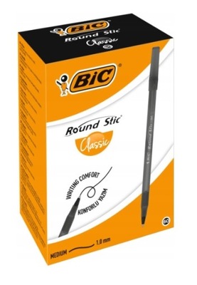 Długopis BIC Round Stick CZARNY op. 60 sztuk