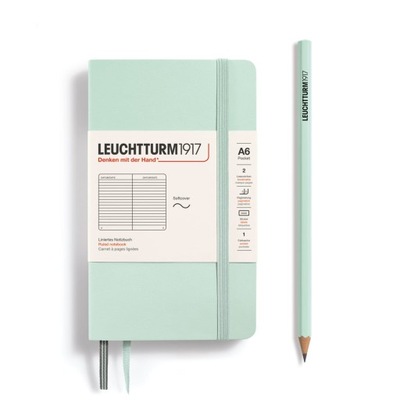 Notatnik Leuchtturm1917 Pocket A6, miękka oprawa, linie, Mint Green