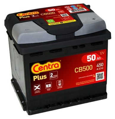 BATERÍA CENTRA PLUS CB500 12V 50AH 450A DERECHA PLUS  