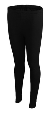DAMSKIE SPODNIE LEGGINSY GŁADKIE BLACK PL ADI _M