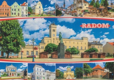 RADOM - RYNEK - RATUSZ - POMNIK - MUZEUM - KOŚCIÓŁ - UL. ŻEROMSKIEGO