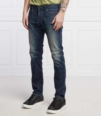 EMPORIO ARMANI jeansy j06 | granatowe