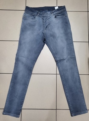 NOWOŚĆ SPODNIE PARAMI JEANS PUSH UP SZARY 44/34-46