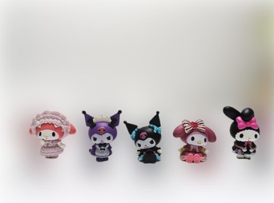 Zestaw 5 Figurek Hello Kitty Kotek Kuromi My Melody