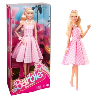Lalka Barbie, różowa sukienka Mattel