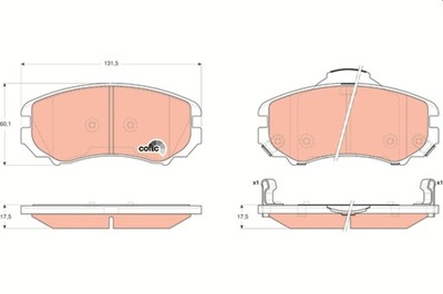 КОЛОДКИ ТОРМОЗНЫЕ HYUNDAI ПЕРЕД SONATA/KIA SPORTAGE 04- Z ДАТЧИКОМ GDB3352