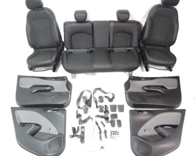 Opel corsa e 5d сидіння заднє сидіння сидіння ремені обшивки оббивка двері комплект фото №1