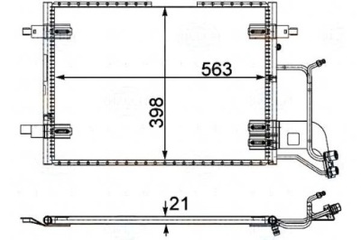 Behr hella конденсатор кондиционера vw a4 passat 97- фото №1