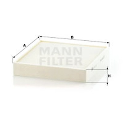 FILTR, VENTILACIÓN PRZESTRZENI PASAZERSKIEJ MANN-FILTER CU 26 010  