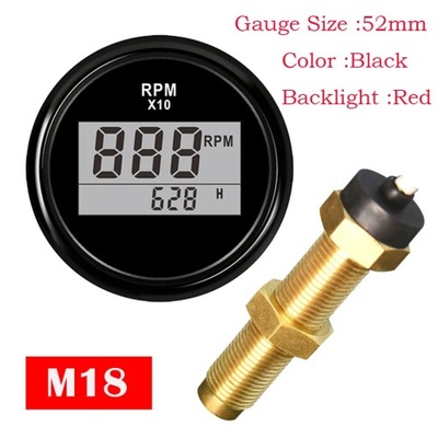 0-999 RPM Tacho Meter with Hourmeter 52mm Dig