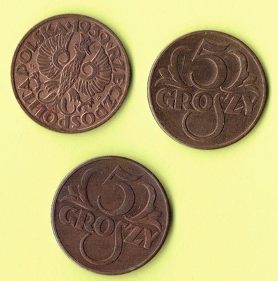 POLSKA 5 groszy 1939 r.