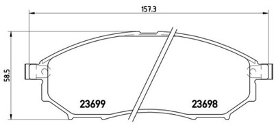 KLOCEK DE FRENADO KIT PARTE DELANTERA INFINITI FX, EX, G, M;  