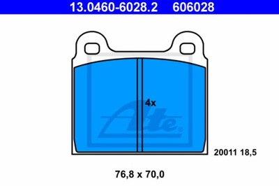 PADS BRAKE - SET 13.0460-6028.2  