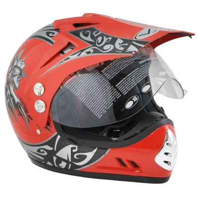 VR-1 KASK CROSS Z SZYBA 770 RED/BLACK XL