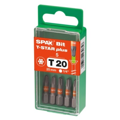 SPAX BIT T20 KOŃCÓWKA TORX T-STAR PLUS - 5 SZT
