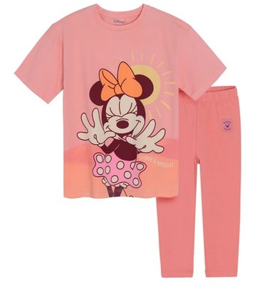 COOL CLUB Komplet dziewczęcy t-shirt legginsy 3/4 Myszka Minnie r. 116