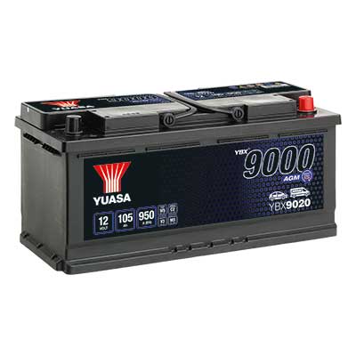 BATTERY YUASA AGM START STOP PLUS 12V 105AH 950A YBX9020 - milautoparts-fr.ukrlive.com