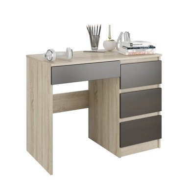 Meble Biurko komputerowe stolik 90cm N-34 sonoma mix wenge
