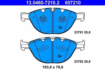 КОЛОДКИ ТОРМОЗНЫЕ КОМПЛЕКТ 13.0460-7210.2 ATE