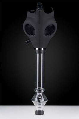 Maska fajka gazowa z długim bongo 30cm na prezent