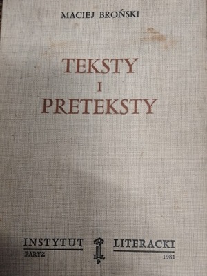 Broński TEKSTY I PRETEKSTY